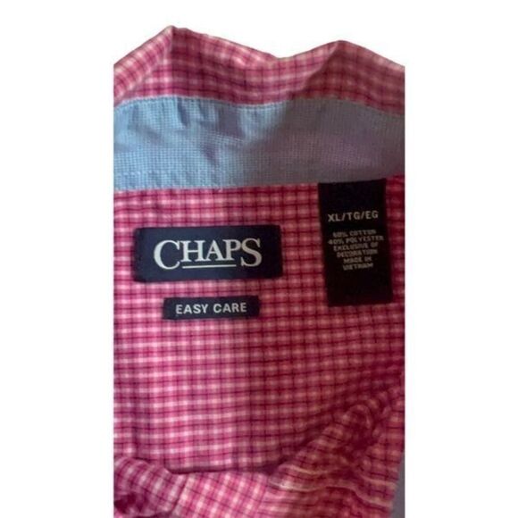 CHAPS Easy Care Button Front Shirt size XL - Picture 2 of 7